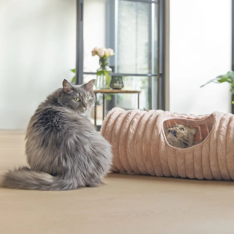 Designed by Lotte Katzentunnel REZA - 25 x 70 cm - Plüsch - Spielspaß für Katzen