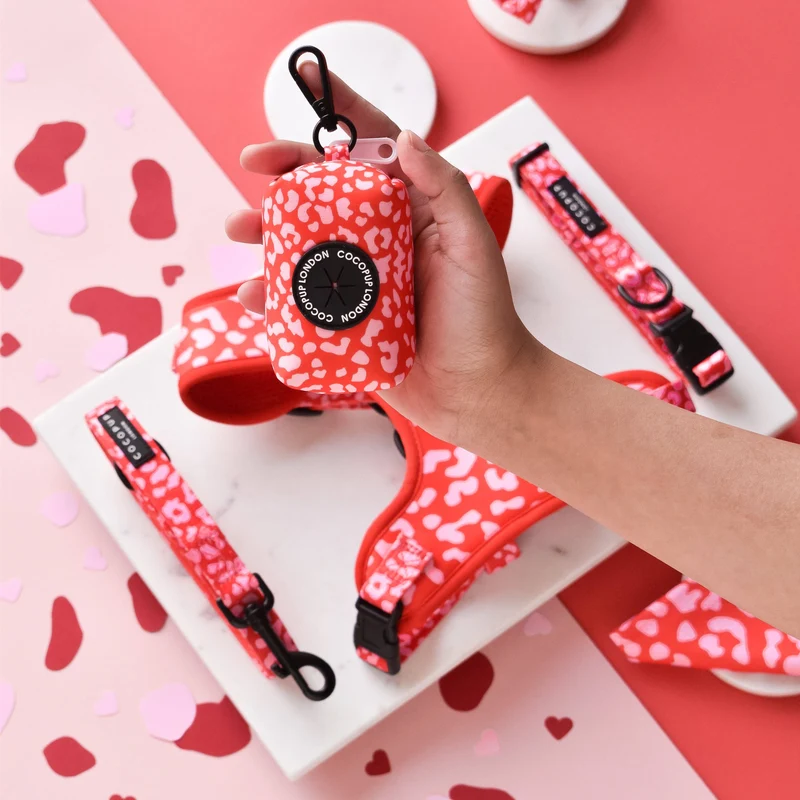 Kotbeutelspender | Red&Pink Leopard
