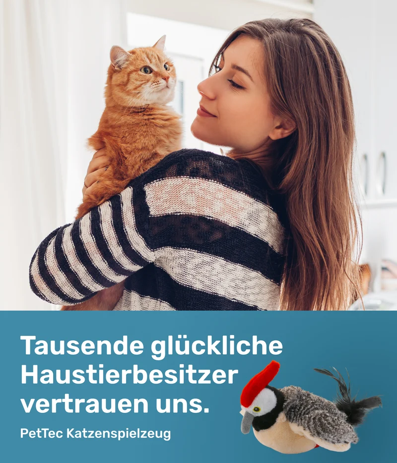 PetTec interaktives Plüschtier für Katzen - Specht