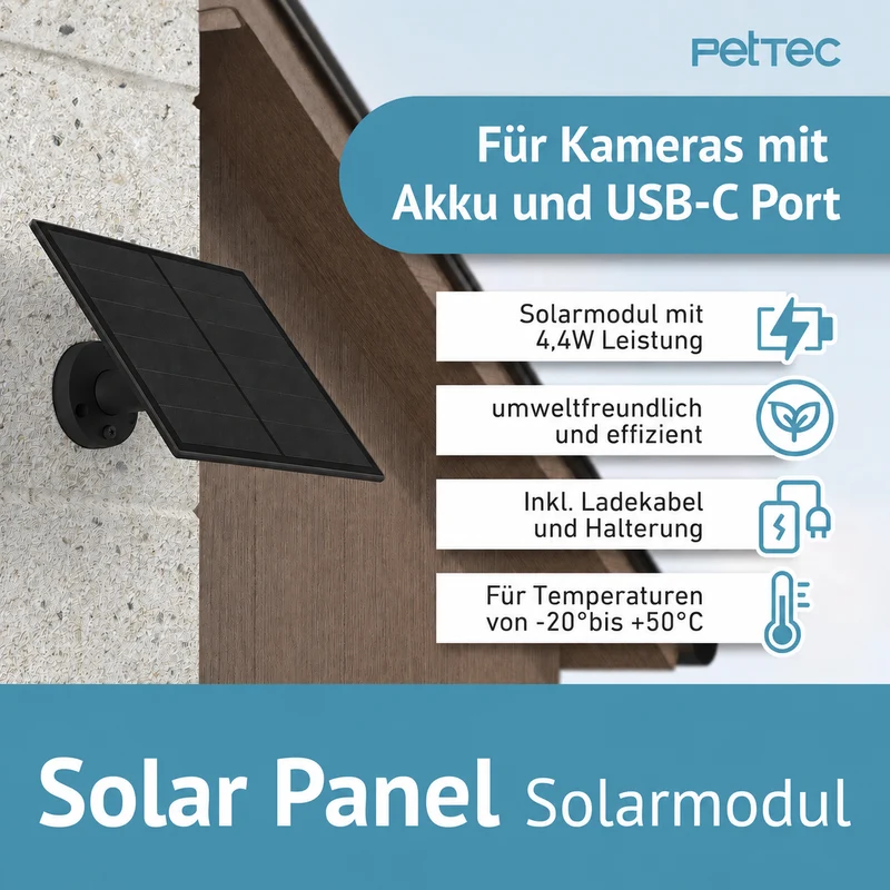 PetTec Solar Panel für Pet Cams