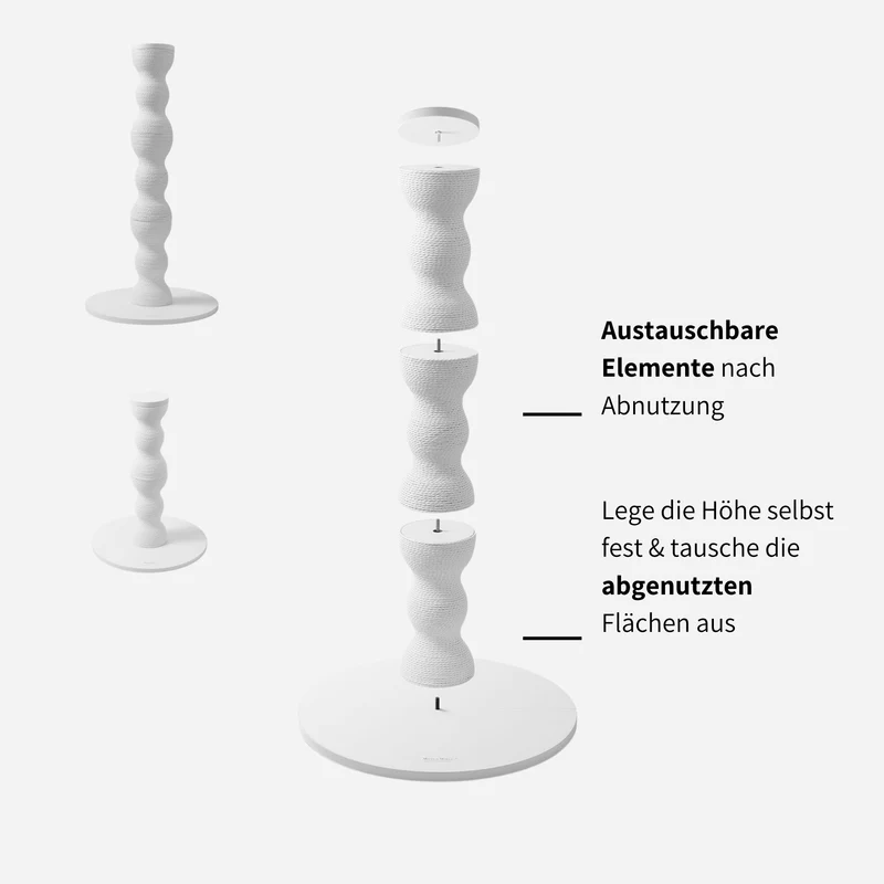 KRATZSÄULE - Curvy (weiss)
