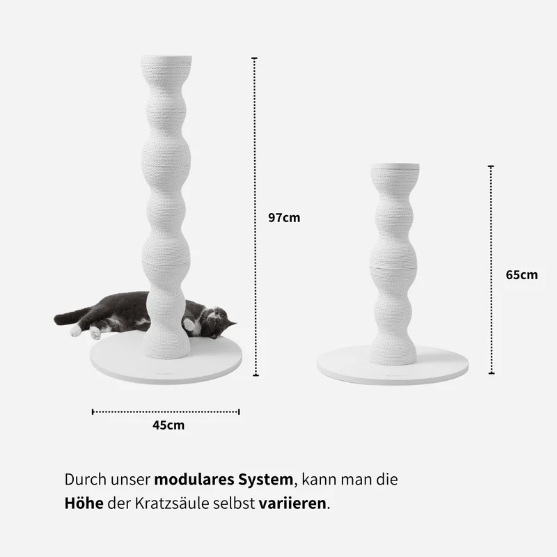 KRATZSÄULE - Curvy (weiss)