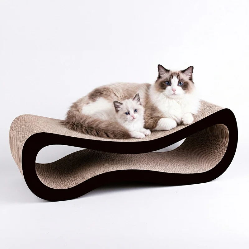 DENISE XL Katzenmöbel – Modernes Designer-Kratzmöbel aus Premium-Wellpappe