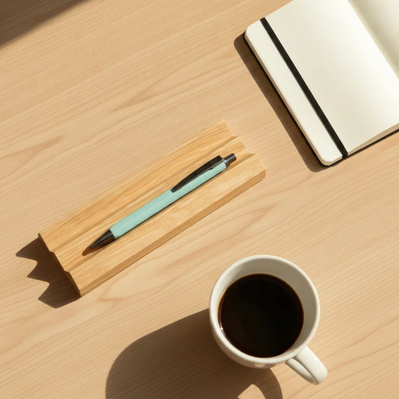 Stifteablage Carsten – Eichenholz Ablage für 2 Stifte | Schreibtisch-Organizer