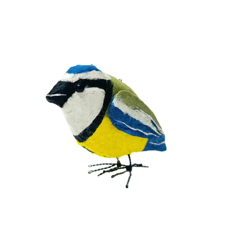 Papiervögel hängend – Handgefertigte Vogelskulpturen aus geschreddertem Büropapier | 7 Arten zur Auswahl