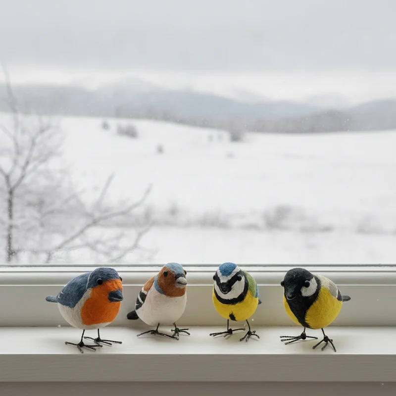 Formvögel stehend – Handgefertigte Vogelskulpturen aus Papiermaché | 7 Arten zur Auswahl