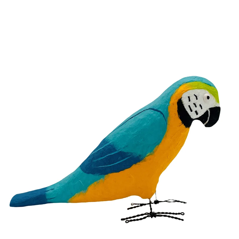 Formvögel stehend – Handgefertigte Vogelskulpturen aus Papiermaché | 7 Arten zur Auswahl