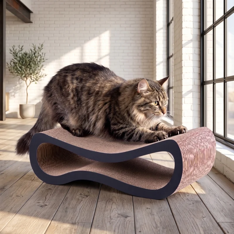 DENISE Katzenmöbel – Modernes Designer-Kratzmöbel aus Premium-Wellpappe