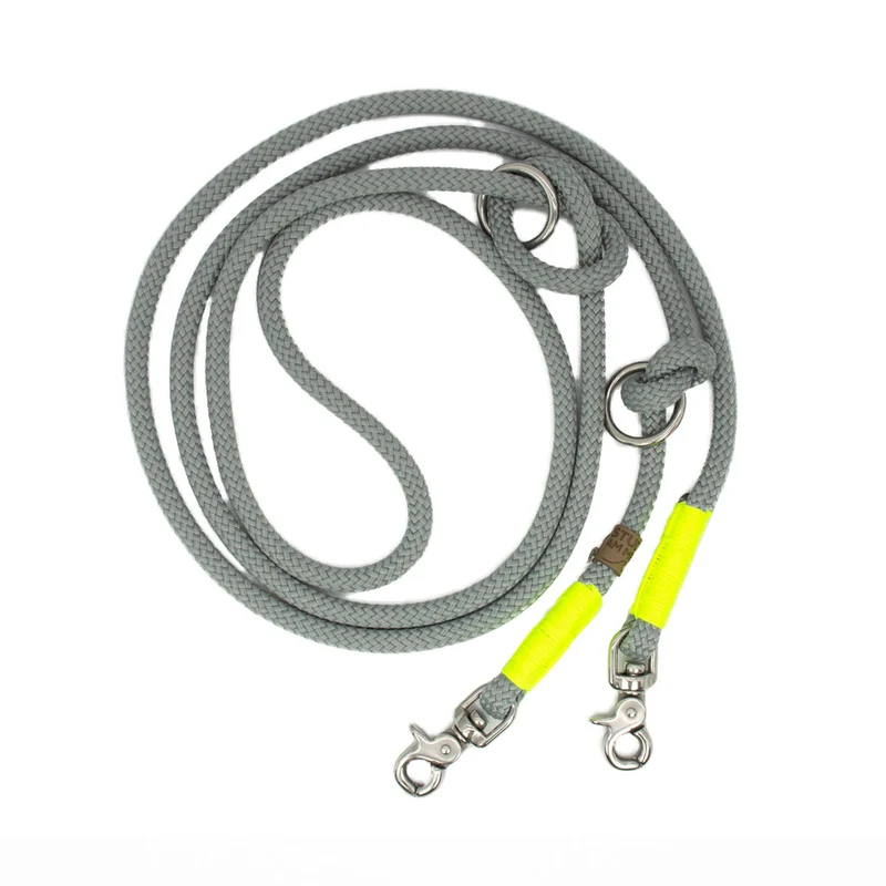 Hundetauleine Grau mit Neongelb