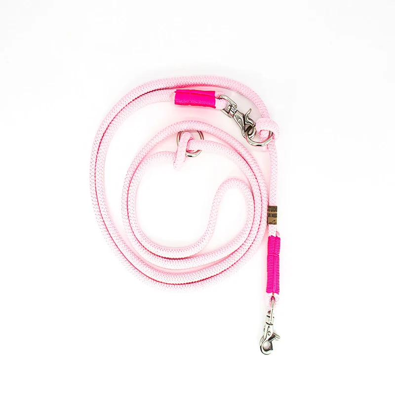 Hundetauleine Altrosa mit Neonpink