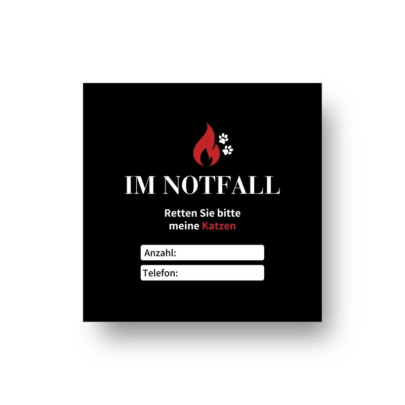 Notfall Aufkleber