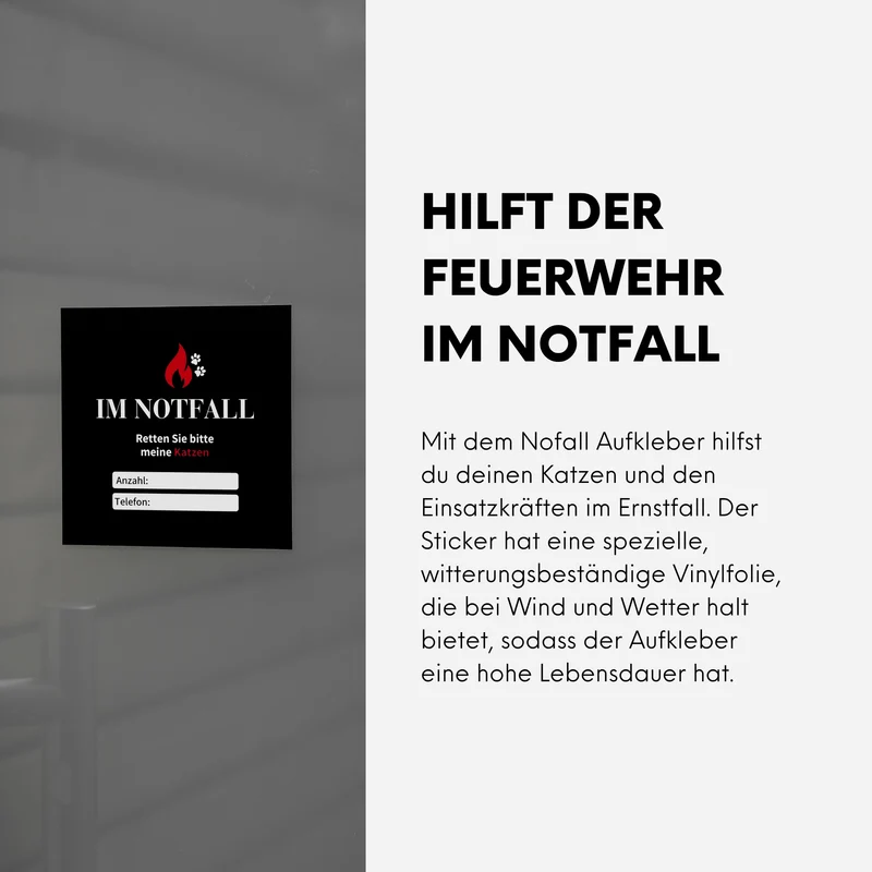 Notfall Aufkleber