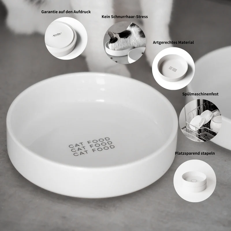 CAT FOOD - extra flacher Futternapf