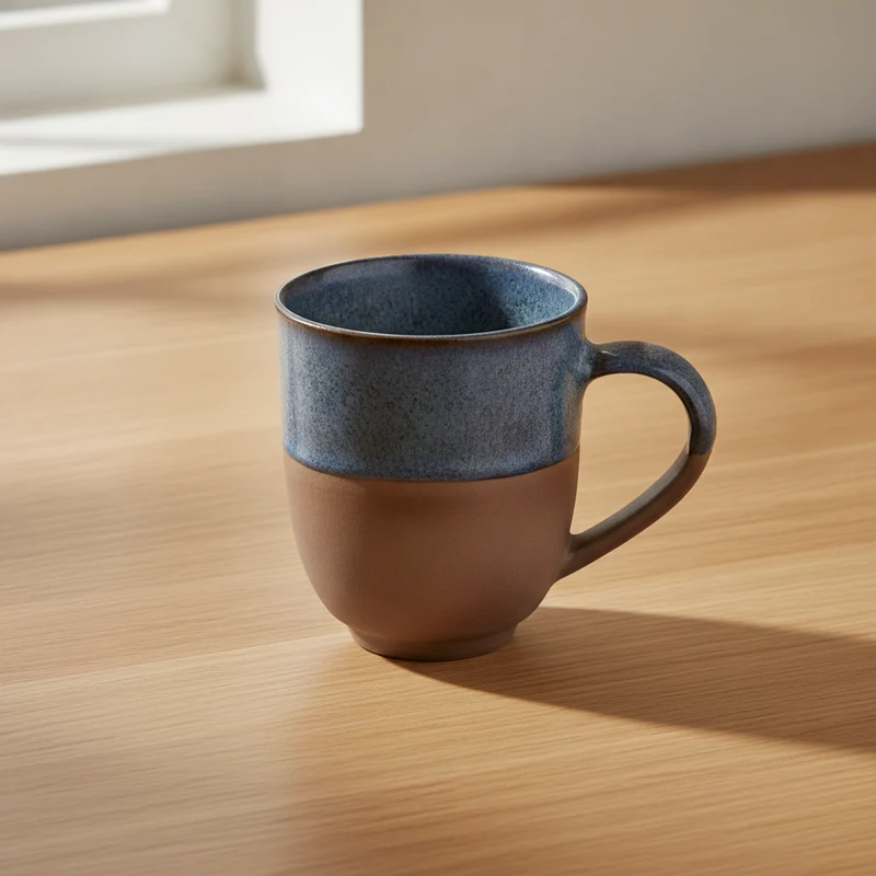 Tasse Edward – Handgefertigte Steinzeugtasse mit farbiger Glasur