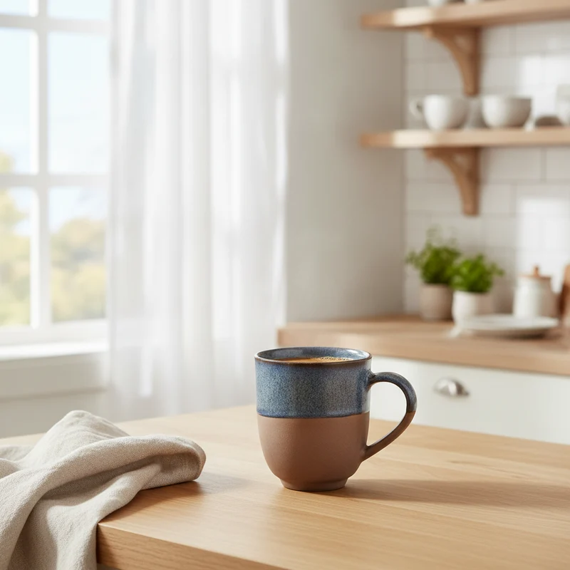 Tasse Edward – Handgefertigte Steinzeugtasse mit farbiger Glasur