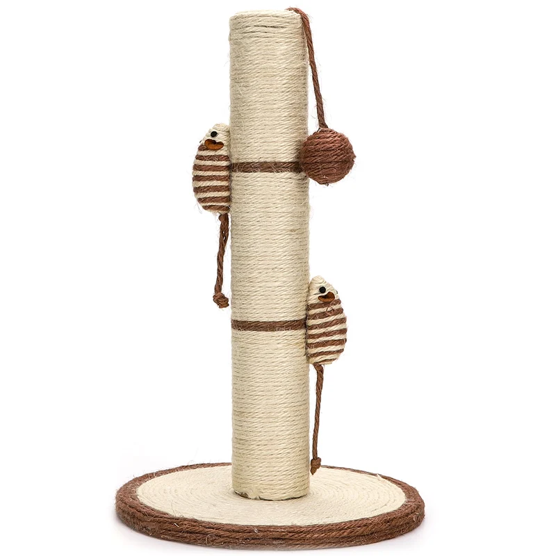 Nobleza Sisal Kratzbaum mit Mäusen Katzenbaum zum Kratzen und Spielen