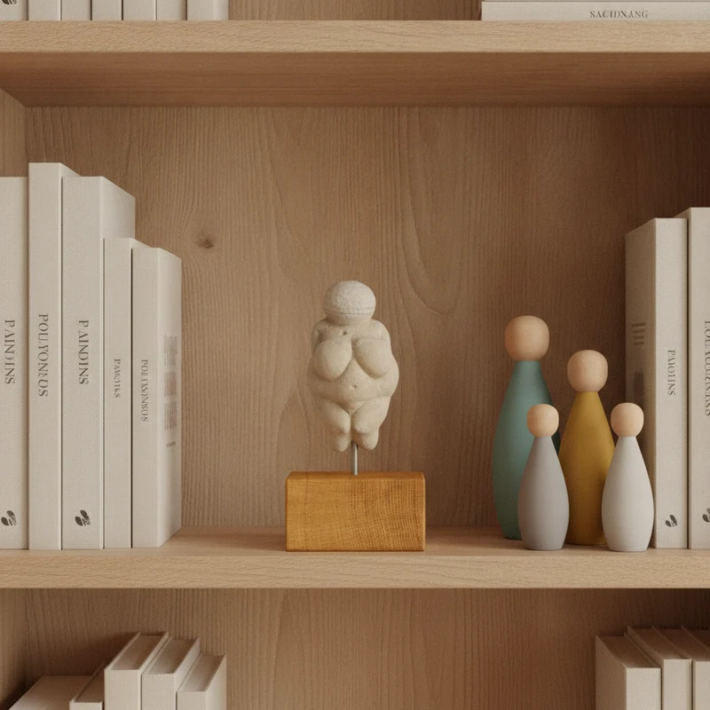 Venus auf Stativ – Venus von Willendorf Figur auf Zellan-Sockel