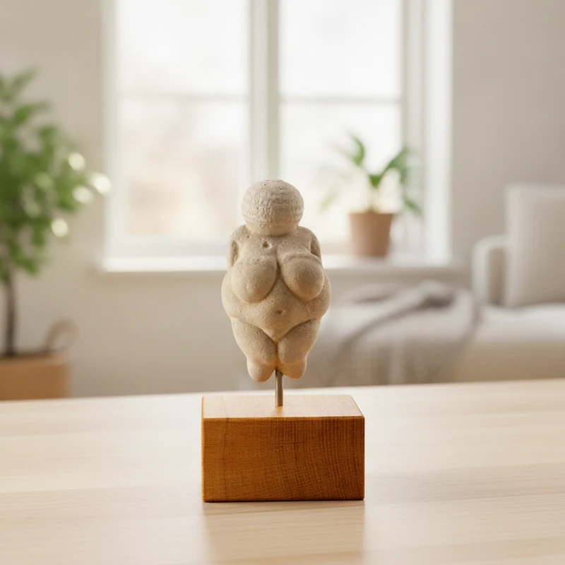 Venus auf Stativ – Venus von Willendorf Figur auf Zellan-Sockel