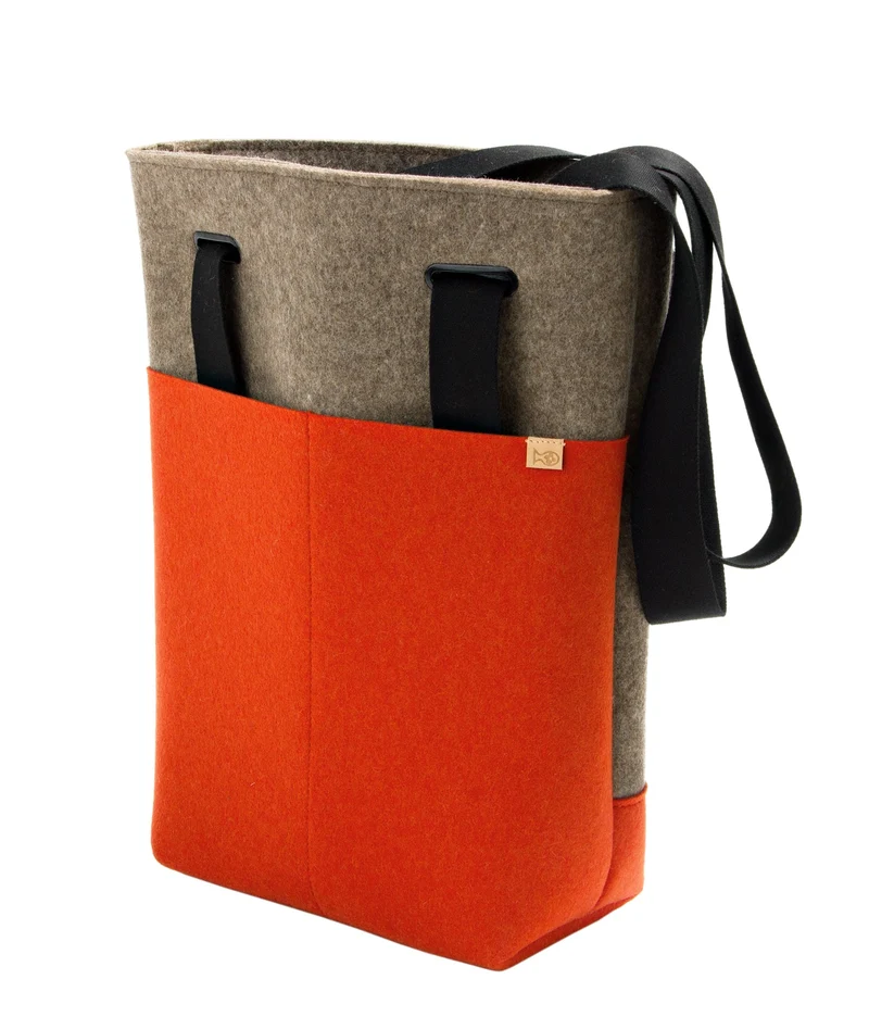 Filzrucksack/Filztasche Dual aus Schurwolle