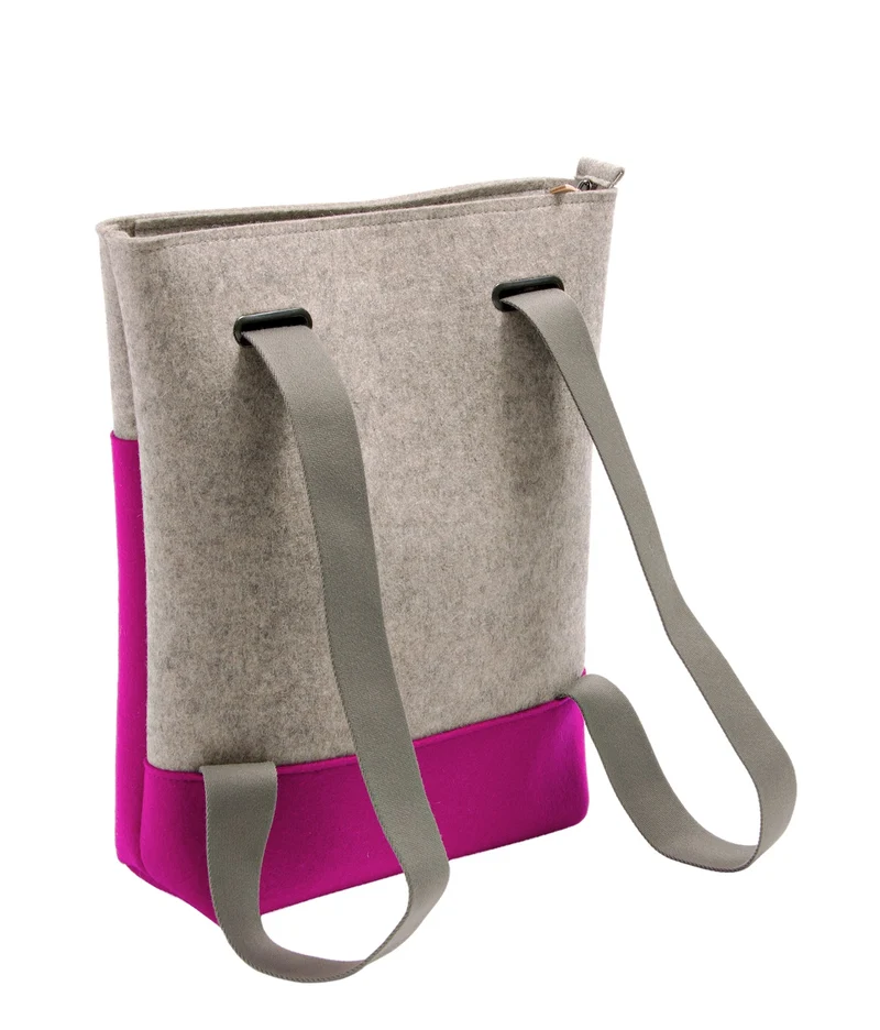 Filzrucksack/Filztasche Dual aus Schurwolle