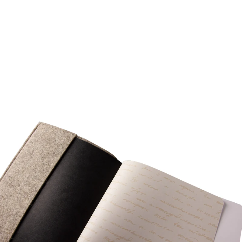 Skizzenbuch A5 "Typo" mit Wollfilz-Einband & Slogans