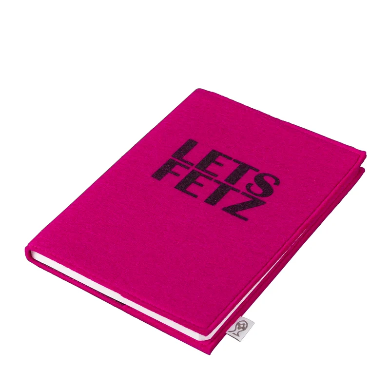 Skizzenbuch A5 "Typo" mit Wollfilz-Einband & Slogans