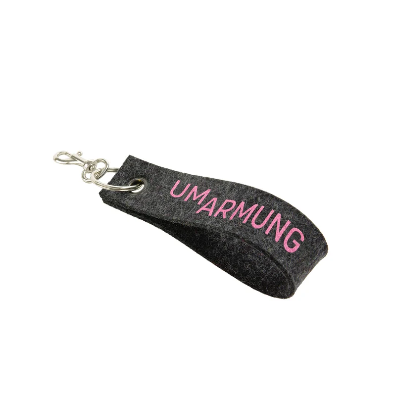 Schlüsselband Typo – Handgefertigtes Schlüsselband mit Karabiner