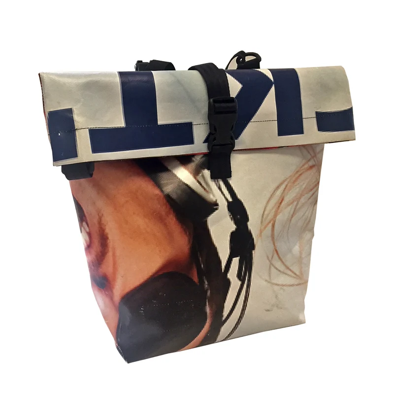 Fahrradtasche Flink – Upcycling Gepäcktasche aus Werbebannern | 45cm