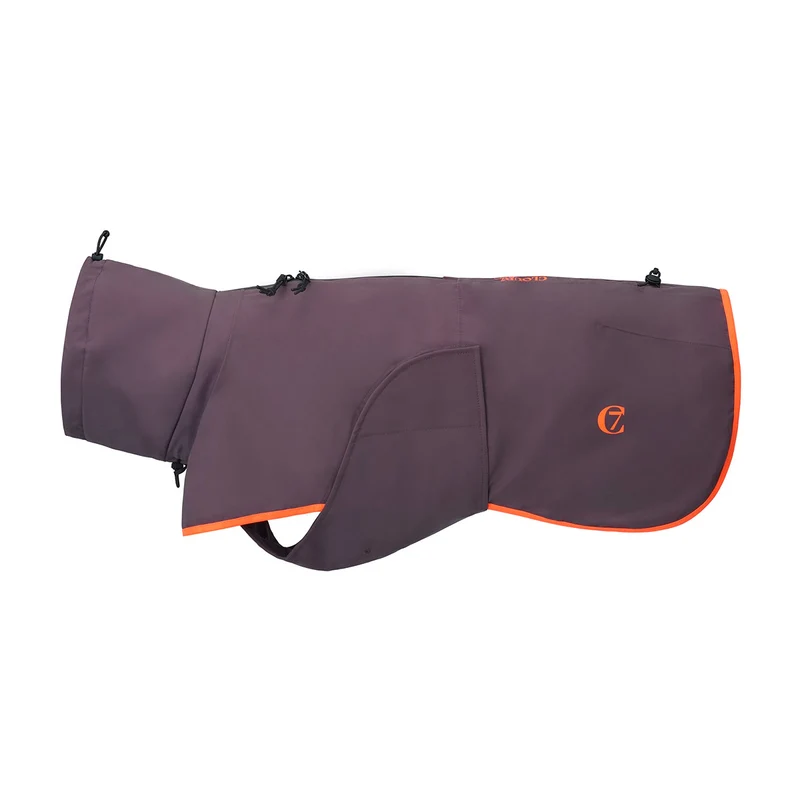 Hunderegenmantel AKTIV Aubergine/Orange