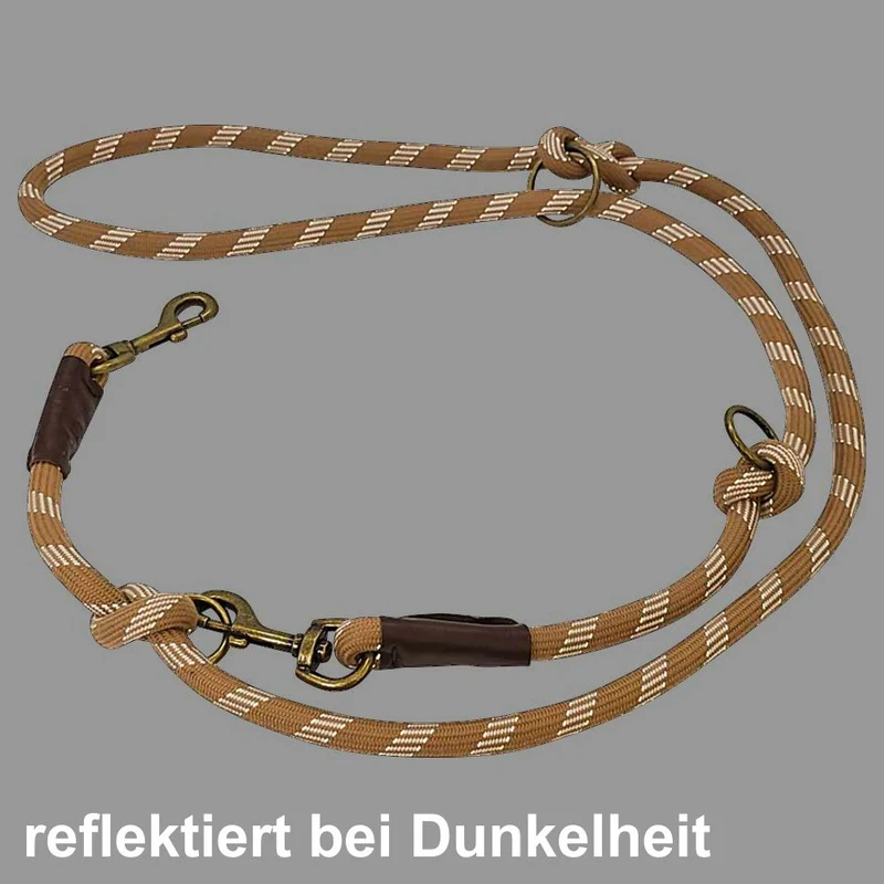 Nobby Führleine SPORTY - 200 cm - 13 mm rund - reflektiert - Nylon Hundeleine