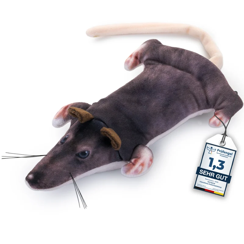 PetTec interaktives Plüschtier für Katzen - Ratte