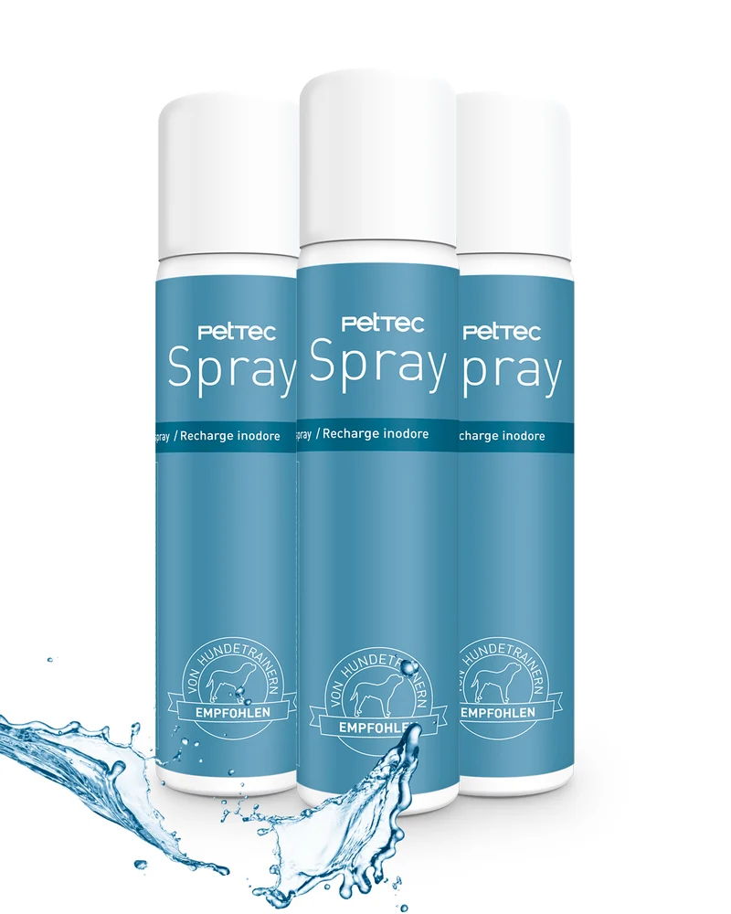 PetTec Nachfüllspray für Hundetrainer - 3er-Pack Aqua-Spray
