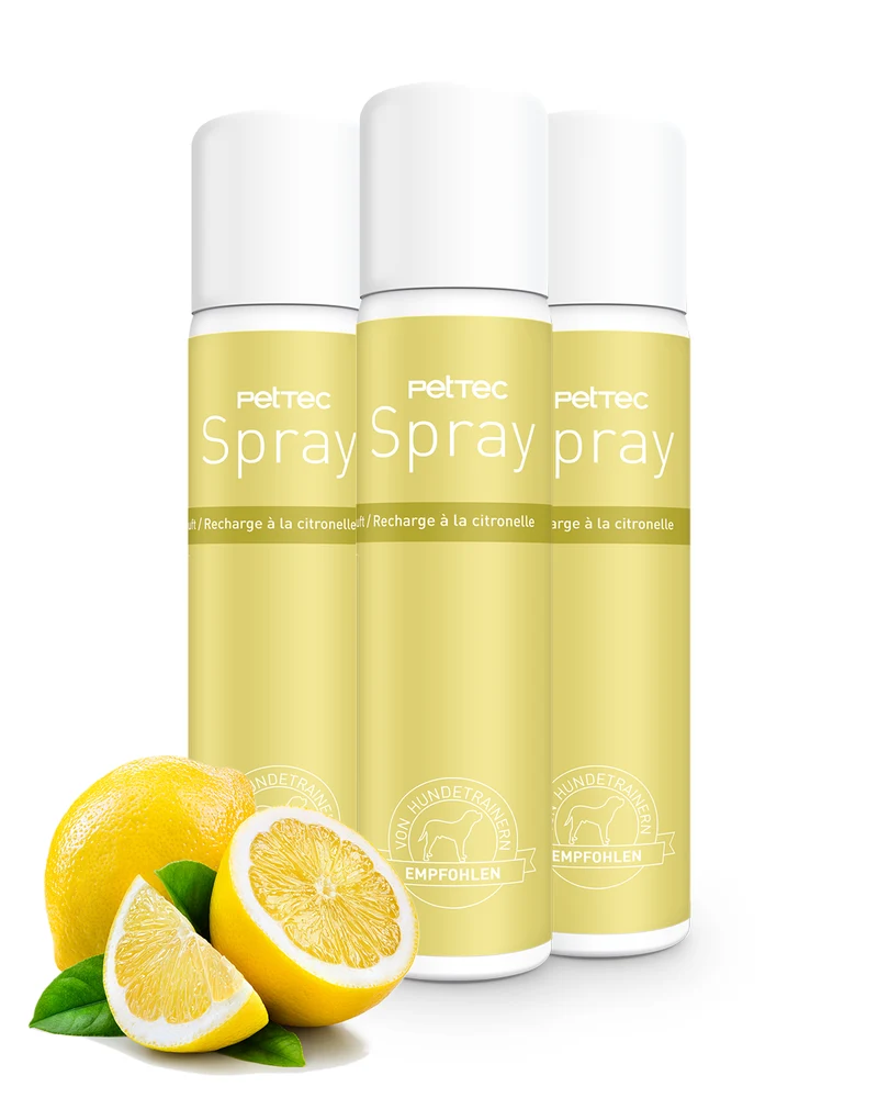 PetTec Nachfüllspray für Hundetrainer - 3er-Pack Citronella-Spray