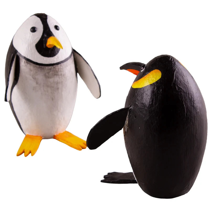 Pinguin Blacky & Whitey – Handgefertigte Figur aus Kaltschaum | 13cm