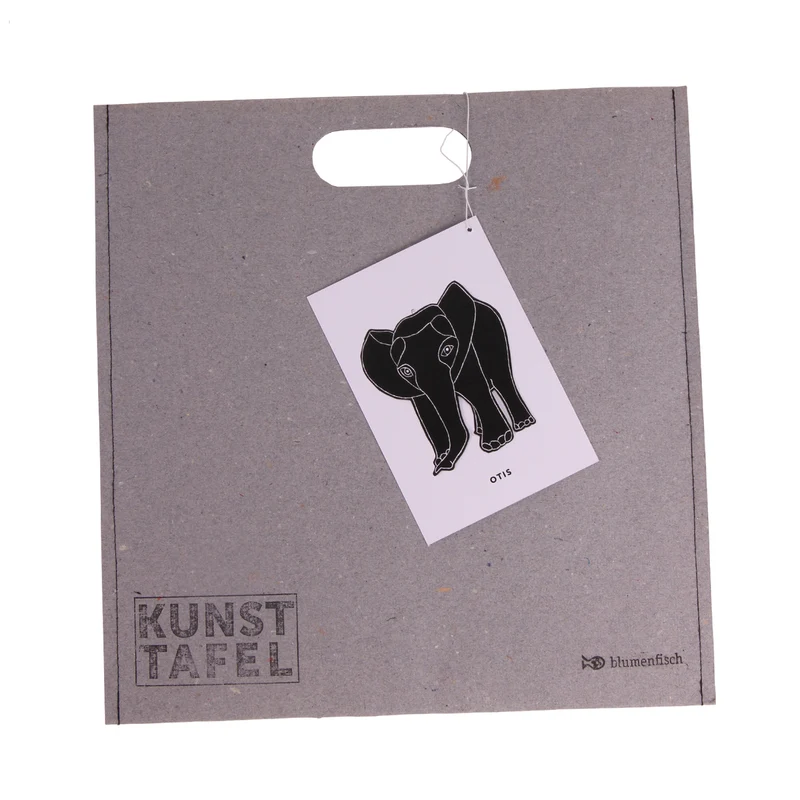 Kunsttafel Otis – Beidseitige Elefantentafel 23cm | Inkl. Kreide & Schwämmchen