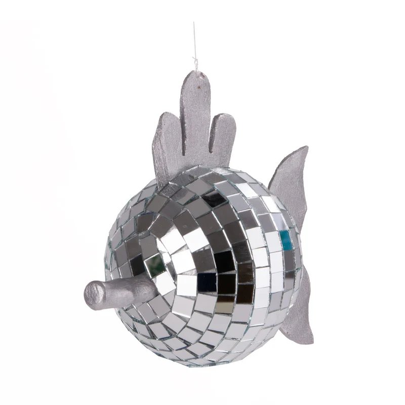 Spiegelfisch – Deko-Figur mit Spiegel-Oberfläche | Ø10cm | Kupfer & Silber
