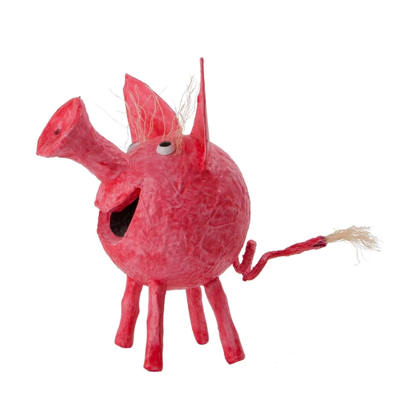 Schwein Schwarte – Handbemalte Deko-Figur aus Kaltschaum | 14,5cm | Rosa
