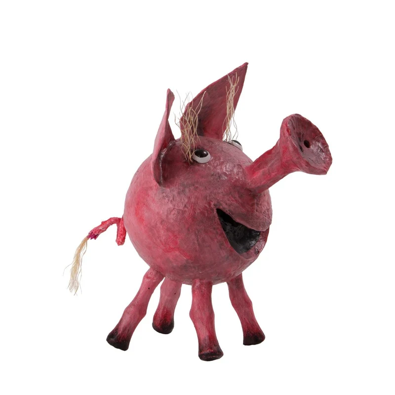 Schwein Schwarte – Handbemalte Deko-Figur aus Kaltschaum | 14,5cm | Rosa