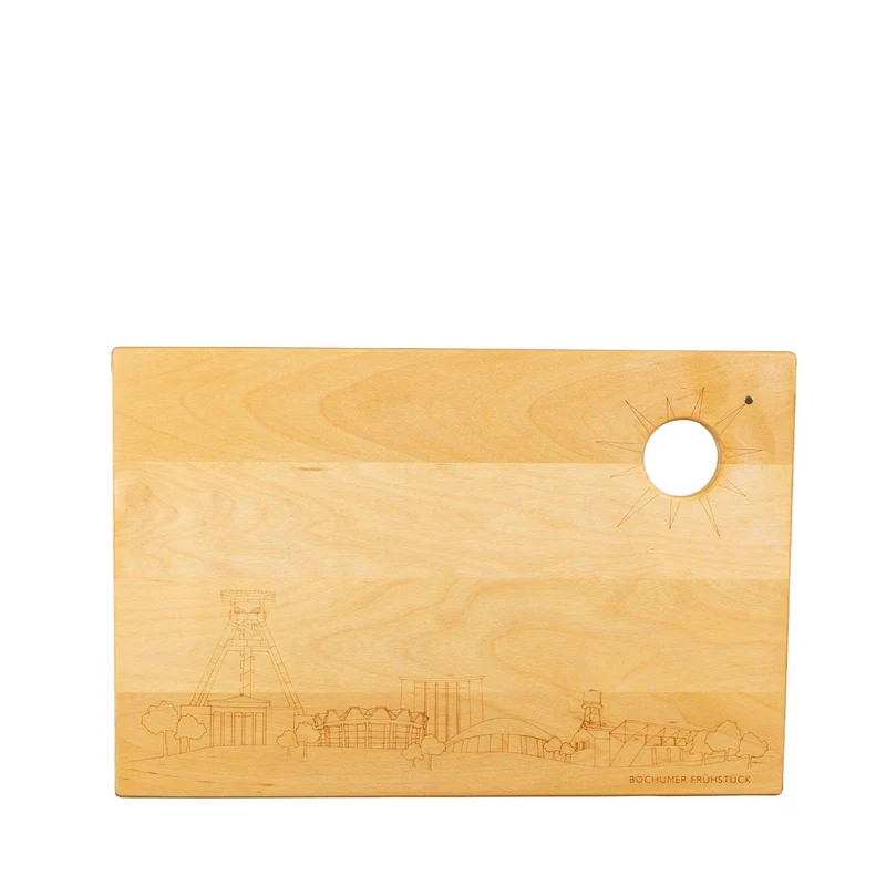 Frühstücksbrett Berlin Skyline – handgemacht aus Holz