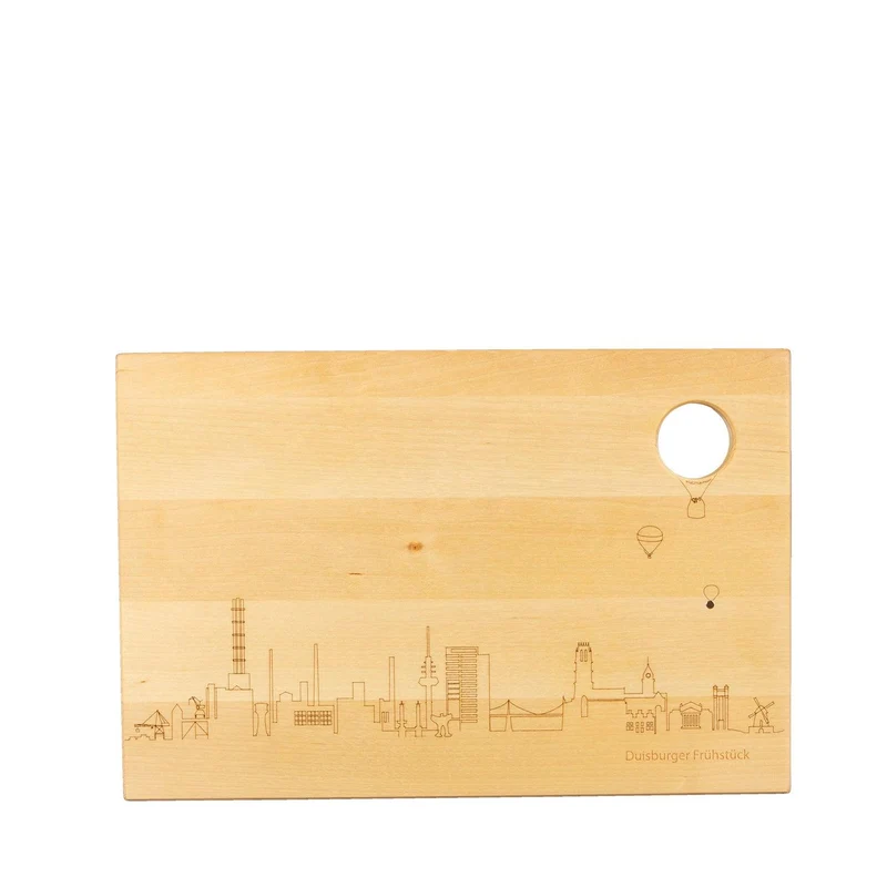 Frühstücksbrett Berlin Skyline – handgemacht aus Holz