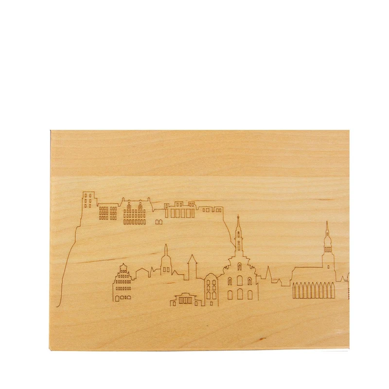 Frühstücksbrett Berlin Skyline – handgemacht aus Holz