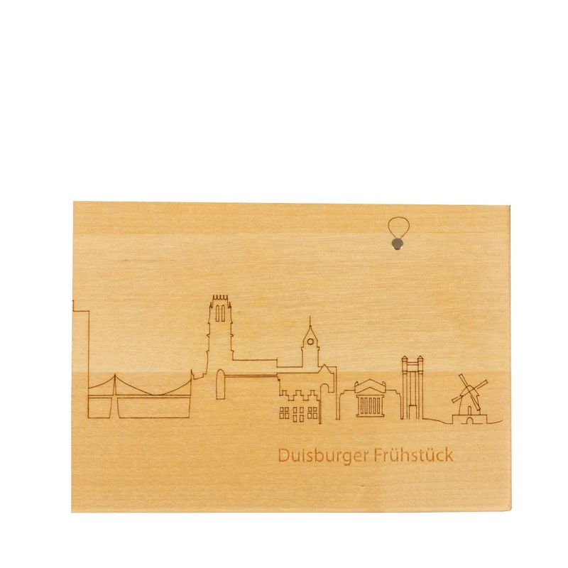 Frühstücksbrett Berlin Skyline – handgemacht aus Holz