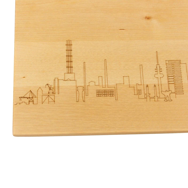 Frühstücksbrett Berlin Skyline – handgemacht aus Holz