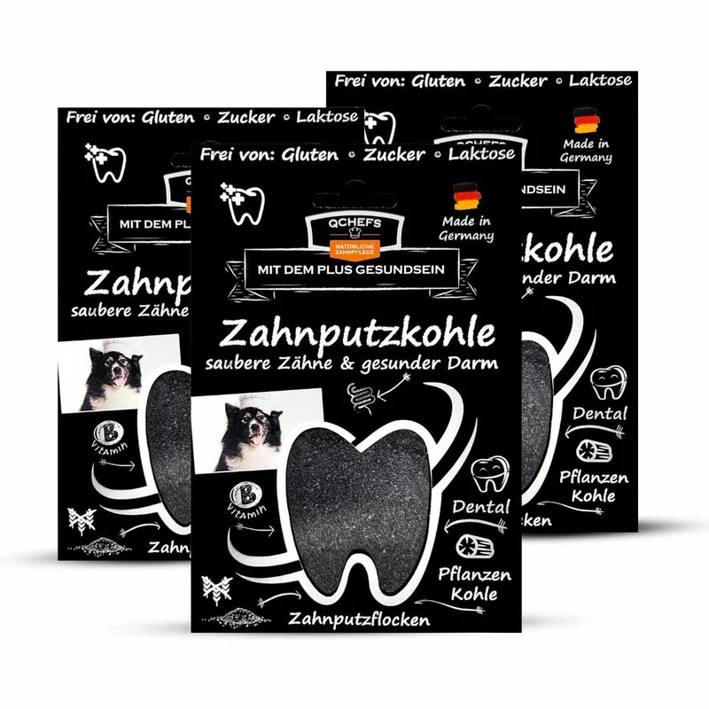 Zahnputzkohle, 3x 80g