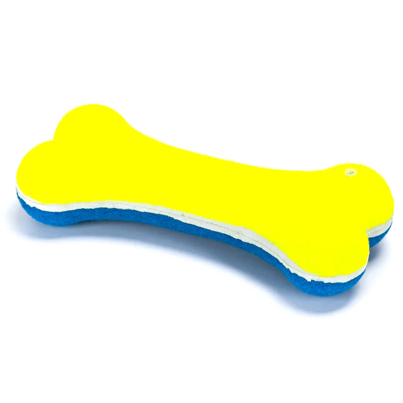 nobleza - Hundespielzeug in Knochenform Blau/Gelb