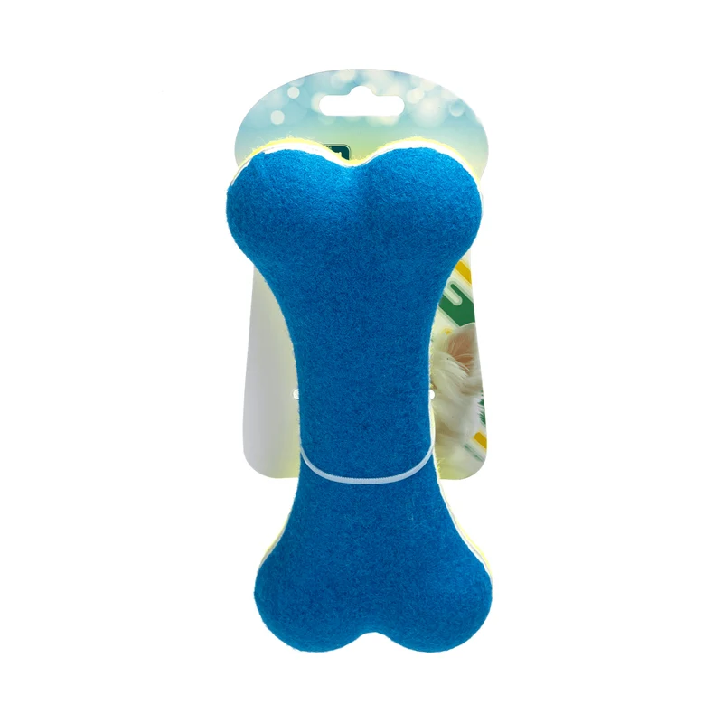 nobleza - Hundespielzeug in Knochenform Blau/Gelb