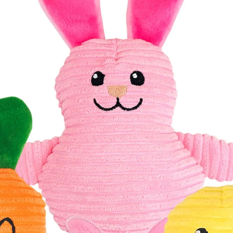 Nobby Plüsch-Hundespielzeug Hase/Küken/Möhre - Osterspielzeug knistert quietscht