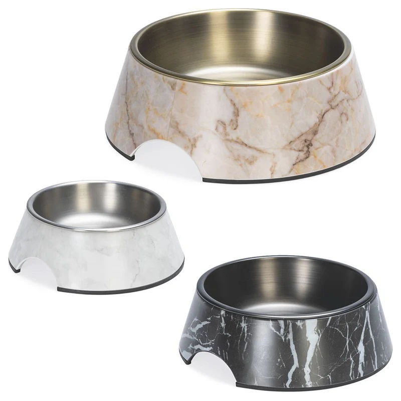 Designed by Lotte Hundenapf MEIS - Edelstahl - Futternapf Wassernapf marmoriert