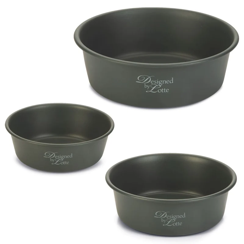 Designed by Lotte Hundenapf FERIBO - Edelstahl dunkelgrau Futternapf Wassernapf