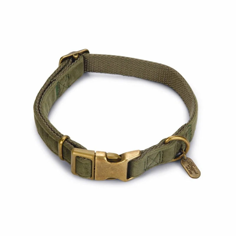 Designed by Lotte Halsband VELURA - XS/S/M/L - grau/grün/rosa - Hundehalsband